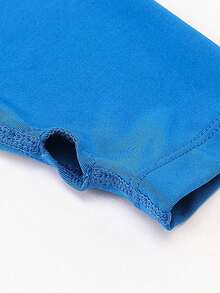 Womens Top Yoga Athletic Shirt Breathable for Sports Running Slim Fit - Azul - Ver 5