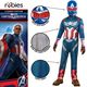 KIWI Captain America Deluxe Kids' Costume - Officially Licensed Character Costume - Authentic Superhero Costume - Captain America Deluxe Kids' Costume - Perfect For Parties And Carnival - Easy To Put On And Take Off, Comfortable And Lightweight Fabric - 彩色 - 查看 2