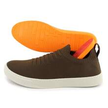 Tenis Knit Masculino Sapatenis Sapato + Palmilha Gel Confort - Café - Visão 7