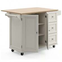 Carrito Organizador De Cocina Gran Capacidad Muebles De Cocina - Blanco - Ver 4