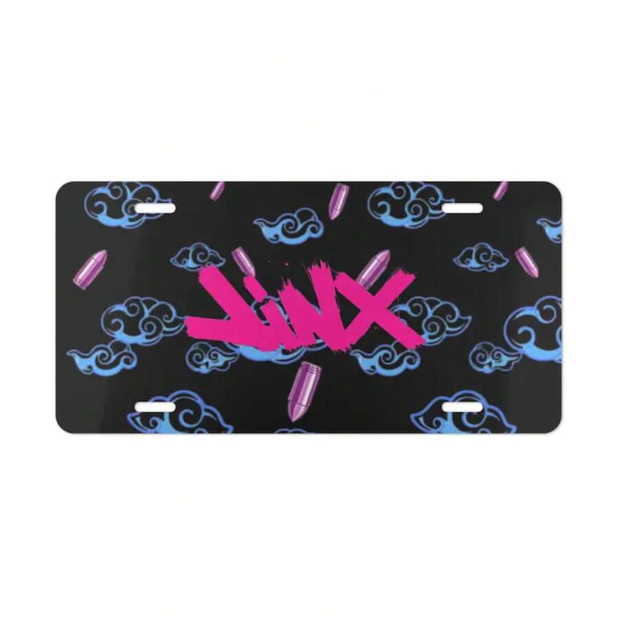 Jinx Arcane  License Plate Frame: Gamer Car Decor 30x15cm Car Decor Accessory - 1 - View 1