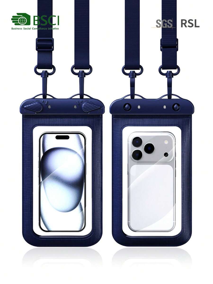 新款7.5英寸防水手机套，触屏设计，游泳、潜水皆可使用，双层密封，IPX8级防水手机壳 - A - 查看 1