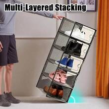 Thick Transparent Shoe Box With Lid, Foldable & Stackable Plastic Shoe Rack Organizer - Waterproof, Space-Saving Storage For All Shoe Types - Ideal For Foyer, Bedroom, Home, Dormitory - Black - 6 - View 4