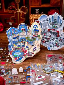 3 Sheets/Pack, European Hotel-Themed Planner Stickers, Immersive Theater Hotel Series, Adult DIY Hotel-Themed Gift Stickers, Time-Killing - Fun Sticker Therapy Activity, Stress Relief, Crafts & Gifts - Immersive Theater Hotel Series - View 5