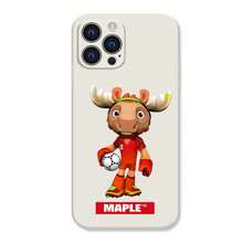 2026 World Football League Cup Mascot MAPLE Phone Case, Compatible With IPhone 17, 16, 15, 14, 13, 12, 11, XS, XR, Pro Max Plus. Essential For Football Fans. Printed Phone Case, Transparent Design, Magnetic Full-Wrap Protective Case - 黑色 - A - 查看 5