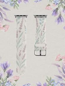 1条柔软弹力透气薰衣草花朵替换腕带，兼容三星、荣耀智能手表，尺寸：38mm、40mm、41mm、42mm、46mm、45mm、44mm、49mm；时尚休闲硅胶表带，兼容苹果手表 Ultra SE/11/10/9/8/7/6/5/4/3/2/1 - 彩色 - 查看 14