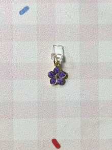 極簡主義花形手機和平板充電口防塵塞 - 紫色 - 查看 2