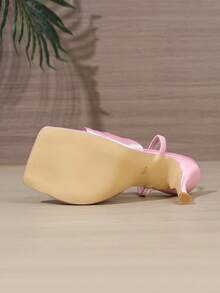 Giày cao gót màu hồng dành cho nữ, kiểu dáng tối giản thời trang mùa hè mới, đa năng, tự tin, phù hợp cho trang phục hàng ngày, đi làm, dự tiệc và hẹn hò. - Hồng - Xem 8