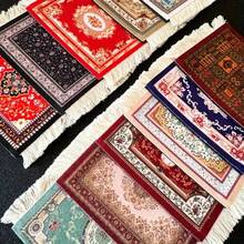 Bộ 4 tấm lót bàn vuông tua rua nghệ thuật cổ điển phong cách Bohemian Trung Đông, trang trí bàn ăn cho năm mới, Lễ tình nhân và đồ trang trí nhà cửa. - Nhiều màu - Xem 8