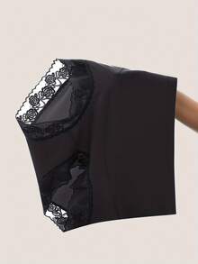 QUASTI 4 piezas de bragas de cintura alta para mujer, control y elevación del abdomen, unicolor y estampado de encaje floral, cómodas y transpirables - Multicolor - Ver 6