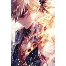 NebulaNova 动漫海报套装、Izuku Midoriya、Bakugō Katsuki、OCHACO URARAKA、Shoto Todoroki、拼贴套件，1 件套 - 淡黃 - 查看 18