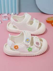 Toddler Fashion Versatile Soft Bottom Comfortable Closed-Toe Sandals, Cute Baby Walking Sandals For Beach & Holiday - Beige - View 6