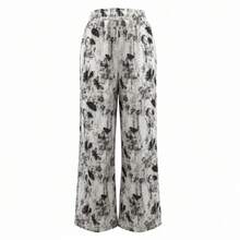 Women's High Waist Retro Black Butterfly Straight Leg Pants, Suitable For Casual Outings And Vacations In Spring And Summer - Multicolor - View 4