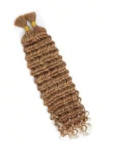 2pcs Braiding Hair Bulk No Weft Deep Wave Crochet Human Hair Solid Color 27# Virgin Human Hair Extension Knotless Braids Hair Extensions - S27 - View 2
