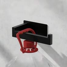 304 Stainless Steel Toilet Paper Holder, Wall Mounted Bathroom Tissue Roll Dispenser, No Drilling Required - B-Black - View 2