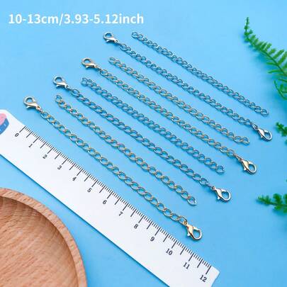 30pcs Assorted Lengths Premium Metal Chain Extenders For DIY Jewelry Making – Gold & Silver Lobster Clasp Set – Ideal For Bracelets, Necklaces, Earrings & Holiday Craft Projects