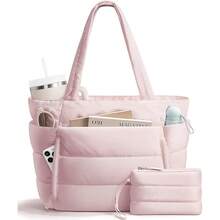 1pc Large 2026 New Women Argyle Handbag Set - Multi-Compartment Organizer With Cup Holder And Laptop Sleeve, Suitable For Commuting, Short Trips, Weekend Getaways, Essential For Spring Travel, Valentine's Day Work Tote, Office Commuter Bag, Minimalist Weekend Travel Bag, Gift For Her - 彩色 - 查看 1