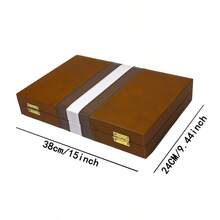 1pc Foldable Chessboard With PU Leather Storage Box, Portable Travel Game, Ideal Gift Set For Strategy Game Enthusiasts - Multicolor - View 7