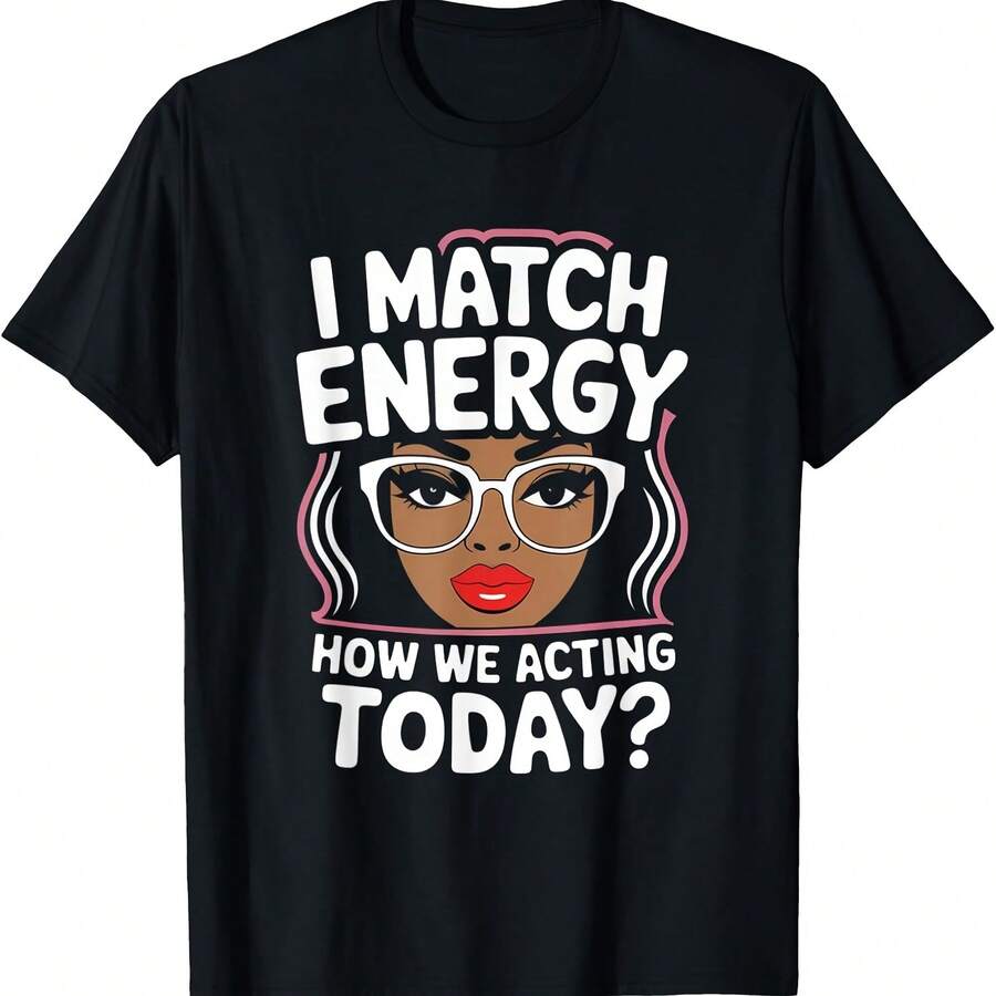 Camiseta I Match Energy con vibras divertidas de Sarcas para actuar hoy - Negro 4 - Ver 1