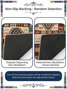 1PC Colorful Geometric Patchwork Area Rug, Bohemian Kilim Style Polyester Rectangular Carpet With Vintage Pattern Detail, Decorative Floor Rug For Living Room, Bedroom & All-Season Home Decor - A - View 7