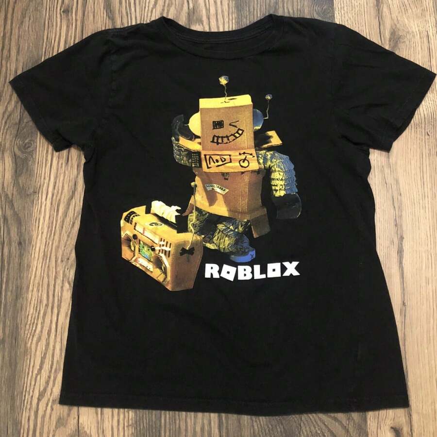 Lot Of 4 Boys M L XL TShirt Crew Neck Prints Robloxs Railroad Ace Program Weekend - Kiểu 9 - Xem 1