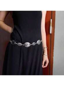 Women's Bohemian Style Waist Chain, Suitable With Dresses - Silver - View 4