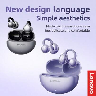  Lenovo-TA410 Air-Bone Conduction Bluetooth Ear Clip Earphones, Compatible With Huawei's New Non-In-Ear Ear Clip Design Earbuds
