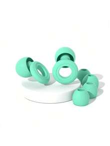 一副硅胶耳塞，包含2个耳塞和4个替换配件，专为睡眠和隔音而设计，不会伤耳。夜间防噪音和防打鼾耳塞 - 1套 - 查看 11