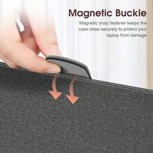 Fintie Sleeve Case For MacBook Air 15 Inch A3241 A3114 A2941 (2023 2024 2025 Release), Premium PU Leather Folio Book Cover For MacBook Air 15.3\ M2 M3 M4 Chip With Touch ID (Gray) - Xám - Xem 6