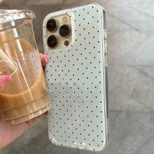 Korean Y2K Cute Polka Phone • 15, 16 Pro, 14 Pro, 13, 12, 11 • Charging Protective Cover • Women Festive Surprise Durable Shockproof Phone - 1pc - 查看 6