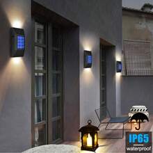 ✨2 Pack Solar Powered LED Step Lights, Waterproof Outdoor Deck Lights, Wireless Wall Mount Fence Lights For Patio Yard Stairs, Auto On/Off Dusk To Dawn Garden Lighting Decor - trắng - Xem 1