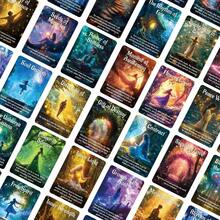 50张/盒森林主题趣味棋盘游戏卡牌，派对休闲娱乐卡牌套装 - 綠色 - 查看 4