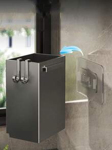 1pc Multi-Function Kitchen Chopstick Holder Organizer, Wall-Mounted Chopstick Drainer Rack, Home Kitchen Utensil Storage Rack, Home Organization Supplies, Kitchen Accessories - Black - View 9