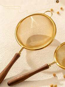 Rây bột bằng thép không gỉ 304, lưới lọc sữa đậu nành gia dụng, rây lọc mịn, rây thức ăn bổ sung cho trẻ em. - Vàng - Xem 6