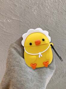 1个黄色硅胶可爱卡通小鸡耳机套，兼容苹果1/2代、Pro/3代 - 彩色 - 查看 2