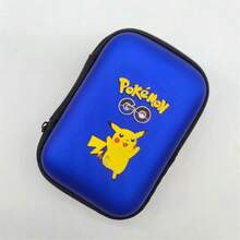1pc Card Holder Pikachu Zipper Letters Storage Box Album Case Pouch Vmax GX Vstar Game Collection Cards Sleeves Pack Gifts Pokemon Cards Black Card Game Case Game Box Battle Trainer Gift - Multicolor - View 16
