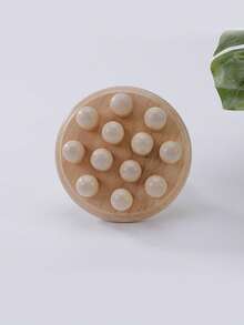 1pc 12-Tooth Massage Comb, Natural Wooden, Home Portable Massager, Full Body Meridian Brush, Chest & Leg Massage - Multicolor - View 10