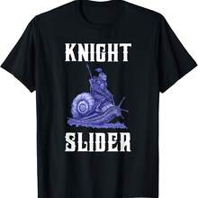Camiseta medieval de caballero caracol de los años 80, juego de rol vintage, Edad Media - Negro 2 - Ver 1