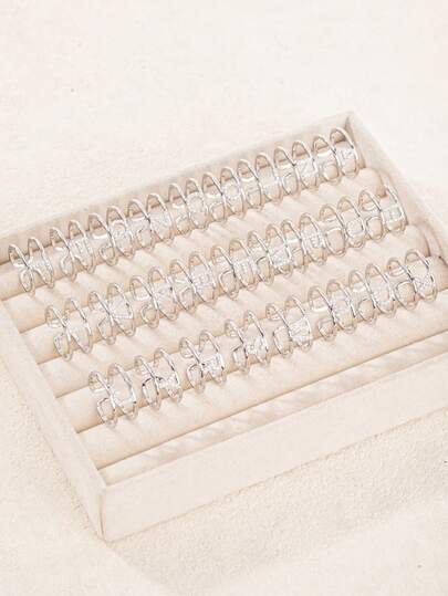 1pc Minimalist Women's Ring, Copper Inlaid Cubic Zirconia 26 Letter Initial Open Ring, Elegant Accessory Suitable For Daily Wear And Various Occasions