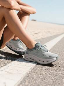 Women Fashion Sneakers Midsole Anti-Slip Comfortable Causal Walking Running Tennis Athletic Gym Workout Shoes With 3M Reflective Strips - Màu xanh Bạc hà - Xem 8