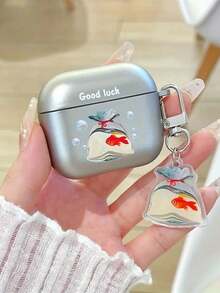 塑料防水鱼形保护壳，兼容苹果手机，防刮防震 - 銀色 - 查看 13