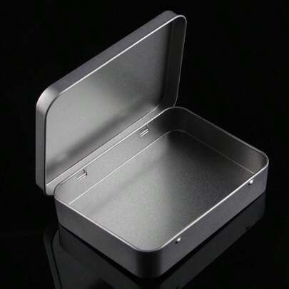 1pc Large Size Metal Cigarette Case, Portable Waterproof Cigarette Box, Metal Storage Box For Small Accessories, Toys, Jewelry, Hair Clips