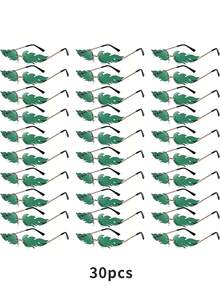 10pcs/Set Fashionable Flame Design Glasses, Suitable For St. Patrick's Day Celebrations, Street Parades, Concerts, Parties, Dancing, Unisex - Multicolor - View 6