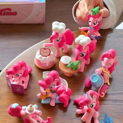 My Little Pony Party Surprise Pink Pony Plastic Decorations, Desktop & Bedroom Decor, Suitable For Back To School, Christmas, Halloween, New Year, Wedding Or Fan Collection, Random Delivery
