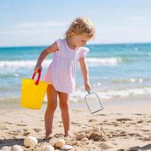 1pc Stainless Steel Litter Scoop, Suitable For Cat Litter Box, Cleaning Cat Waste, Beach Shell Collection - Silver - View 6