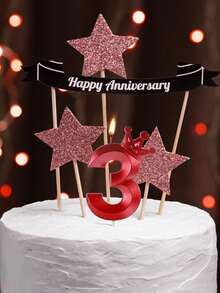 1件 0-9 紅色皇冠造型數字生日蠟燭，生日蛋糕裝飾，生日派對裝飾，3D皇冠設計數字蠟燭，適用於生日、週年紀念、性別揭曉派對、單身女派對、畢業典禮 - 紅色 - 查看 1