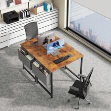 Small Computer Desk For Bedroom 32 Inch Home Office Desks For Small Spaces Writing Gaming Work Study Table With Storage Bag Rustic Brown - 復古棕色 - 查看 5