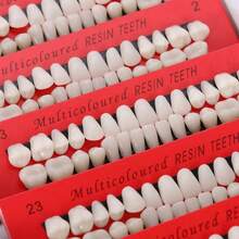 1/2pcs Resin Dental Makeup Props, Suitable For Festivals And Parties, Wear-Resistant And High Hardness, Universal False Teeth Use - White - View 3