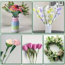 Handmade Floral Stem, Iron Wire Artificial Flower Crafting DIY Stem, Wholesale Green Coated Stem Accessories - 40cm - View 5