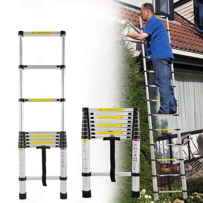 Aluminum Telescopic Ladder, Folding Ladder, Double Ladder, Sliding Ladder, Multi-Purpose Ladder, Ladder, Single Ladder, Aluminum Ladder